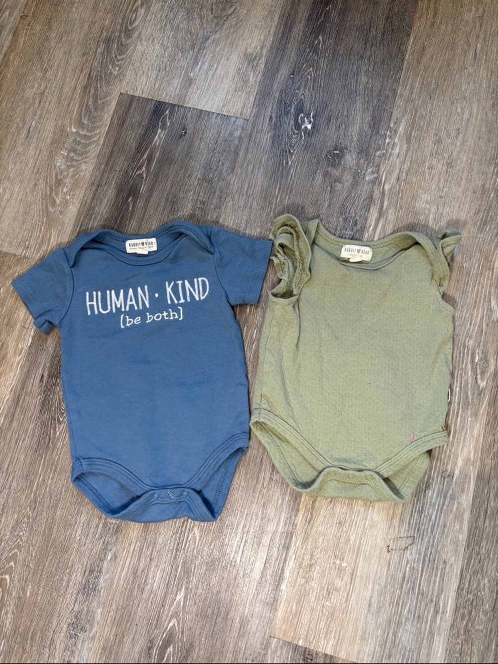 Rabbit + Bear 2pc Onesie Bundle 6/9 months